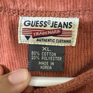 Vintage 80s Guess ?USA Jeans Shirt Henley Pullover Velvet‎ Sweater- Size xL